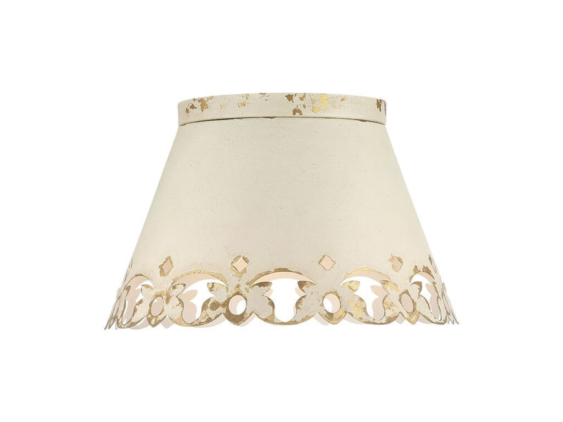 Golden 0883-3FM AI Three Light Flush Mount, Antique Ivory