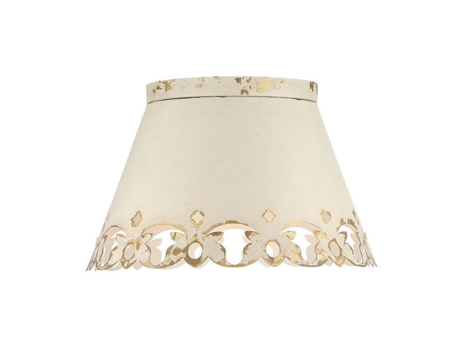 Golden 0883-3FM AI Three Light Flush Mount, Antique Ivory