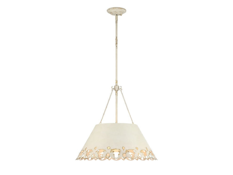 Golden 0883-5P AI Five Light Pendant, Antique Ivory