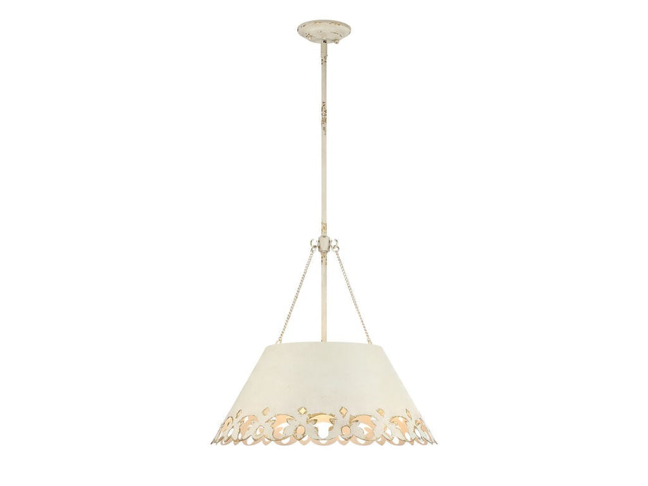 Golden 0883-5P AI Five Light Pendant, Antique Ivory