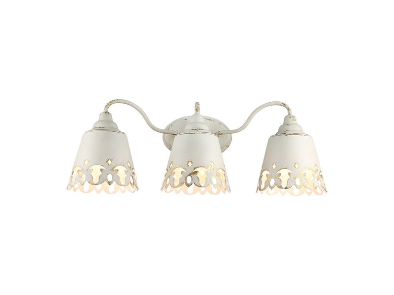 Golden 0883-BA3 AI Three Light Vanity, Antique Ivory