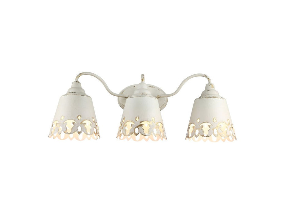 Golden 0883-BA3 AI Three Light Vanity, Antique Ivory
