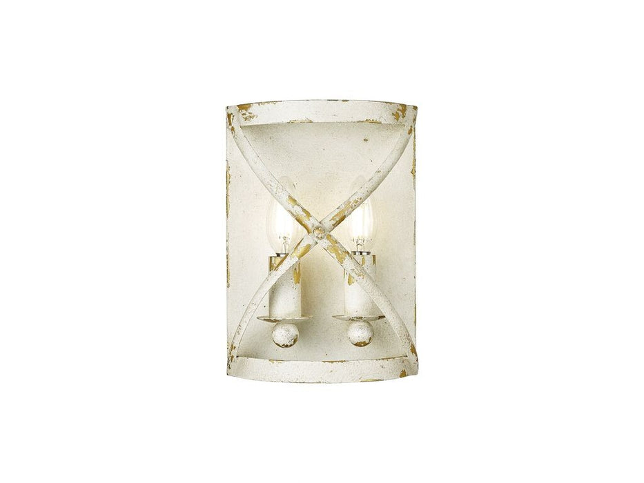 Golden 0890-WSC AI Two Light Wall Sconce, Antique Ivory