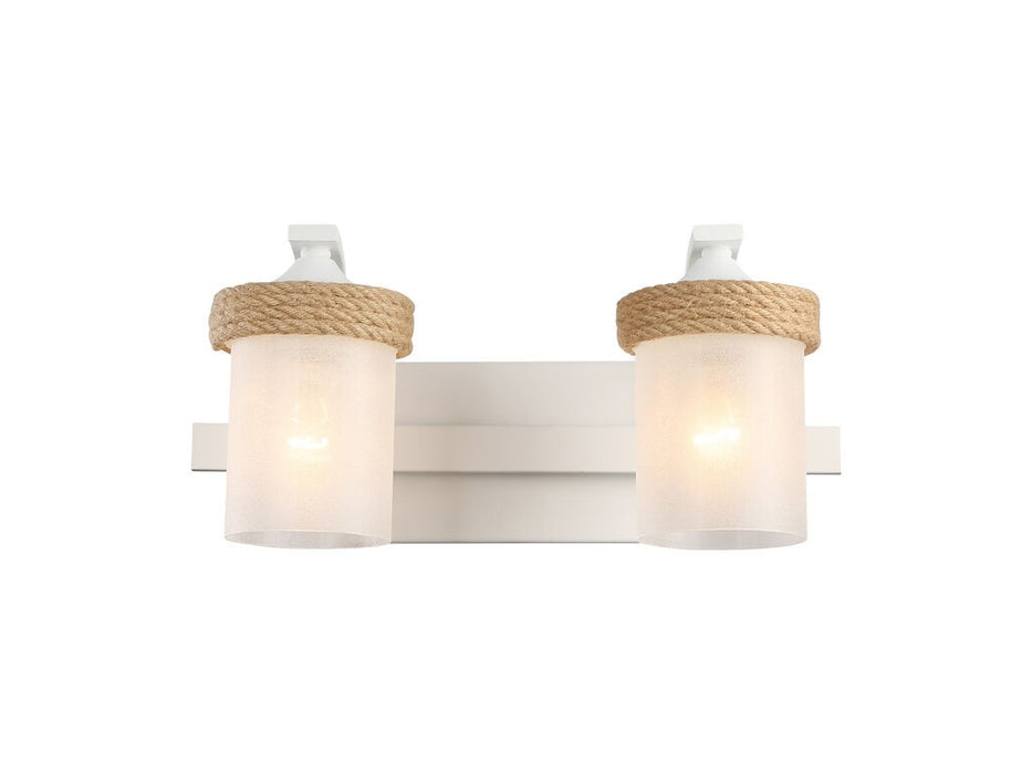 Golden 1048-BA2 NWT-CS Two Light Vanity, Natural White