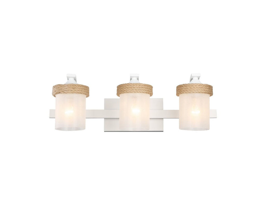 Golden 1048-BA3 NWT-CS Three Light Vanity, Natural White