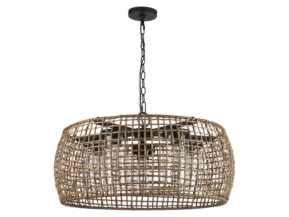 Golden 1067-O5P NB-MAW Five Light Outdoor Pendant, Natural Black