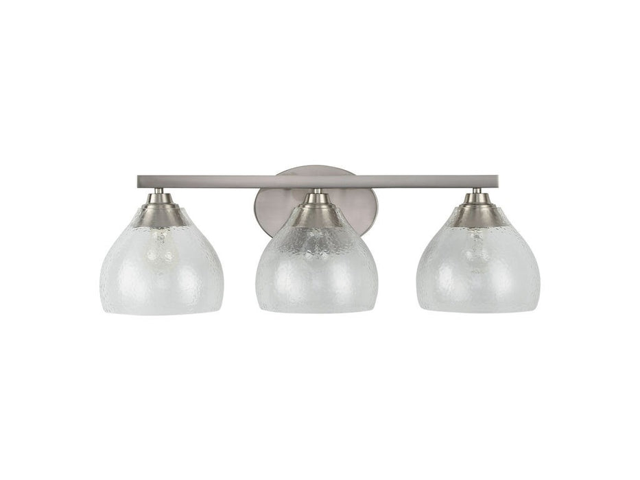 Golden 1094-BA3 PW-HCG Three Light Vanity, Pewter