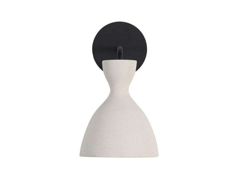 Golden 2173-OWL WCT LED Outdoor Wall Sconce, White Sandstone Cement