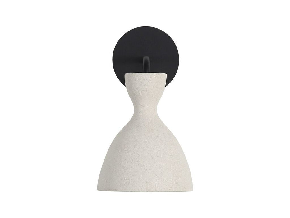 Golden 2173-OWL WCT LED Outdoor Wall Sconce, White Sandstone Cement