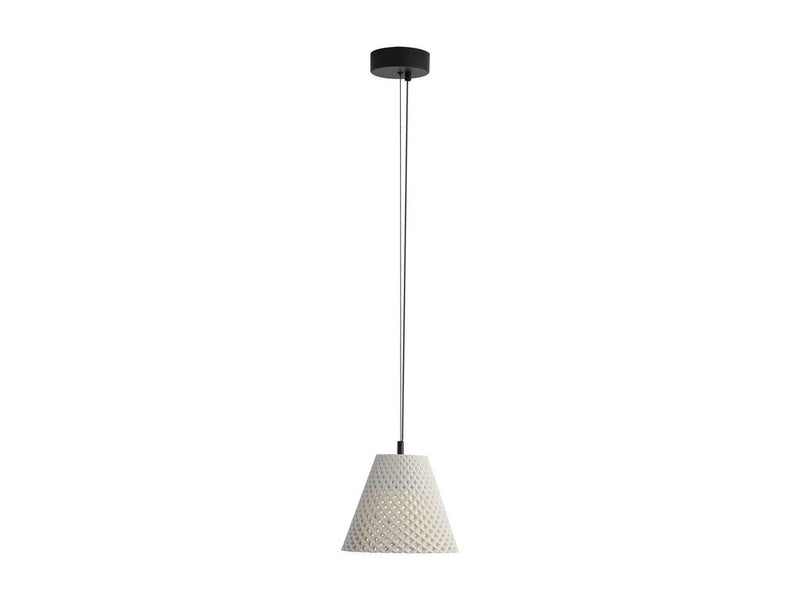 Golden 2419-10 WCT LED Pendant, White Sandstone Cement