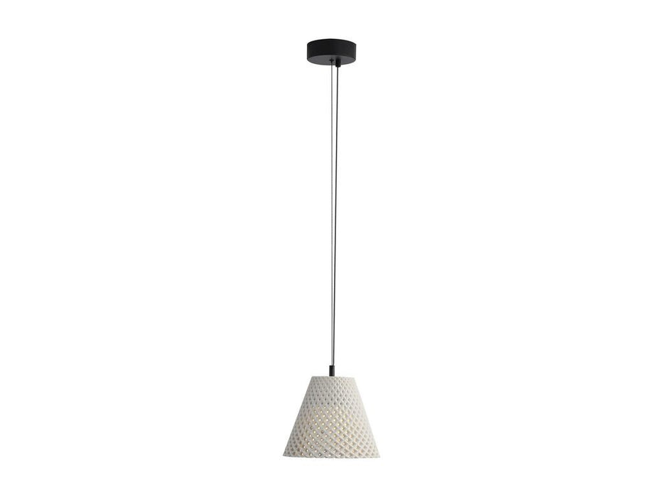Golden 2419-10 WCT LED Pendant, White Sandstone Cement