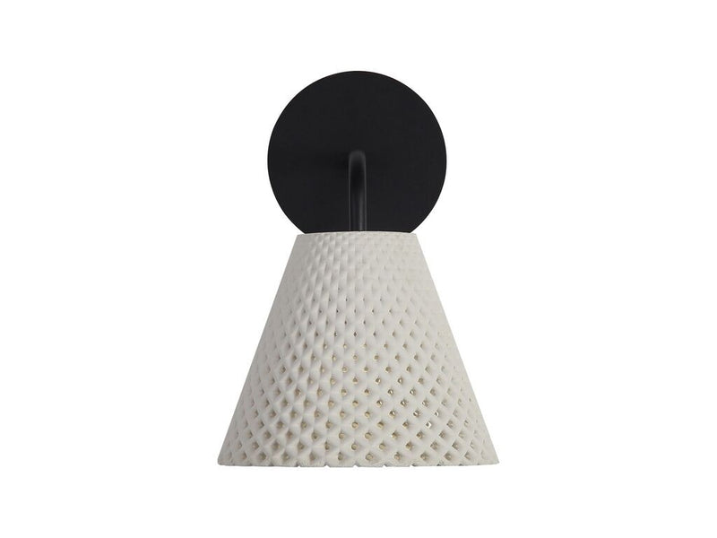 Golden 2419-OWL WCT LED Outdoor Wall Sconce, White Sandstone Cement