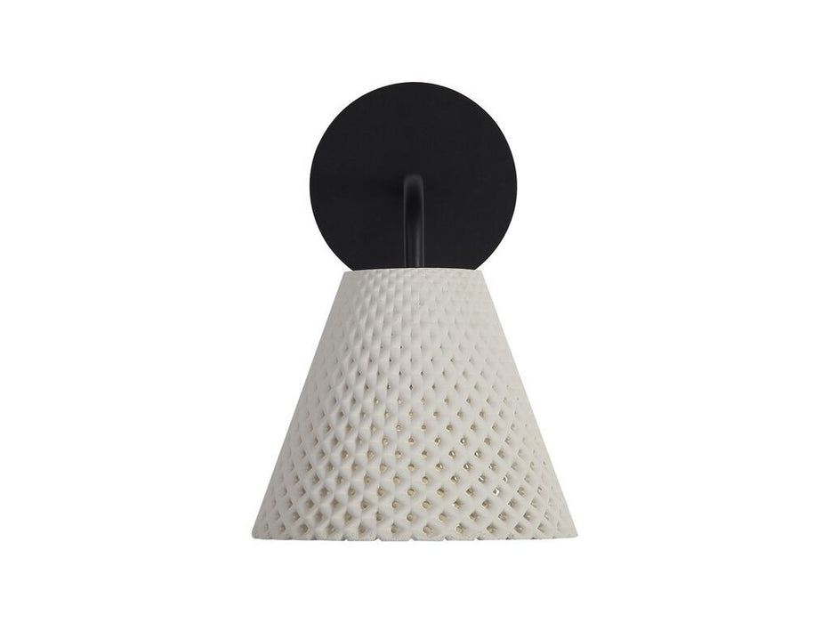Golden 2419-OWL WCT LED Outdoor Wall Sconce, White Sandstone Cement