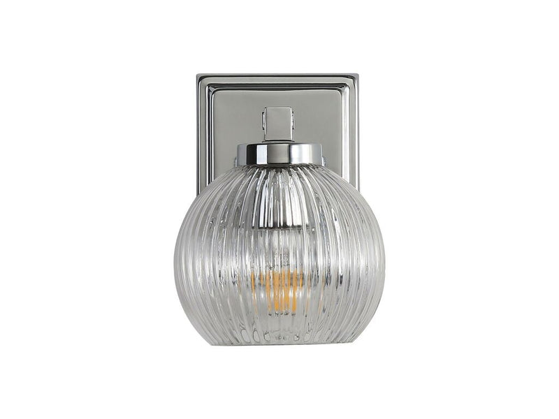Golden 3094-BA1 CH-RIB One Light Bath Vanity, Chrome