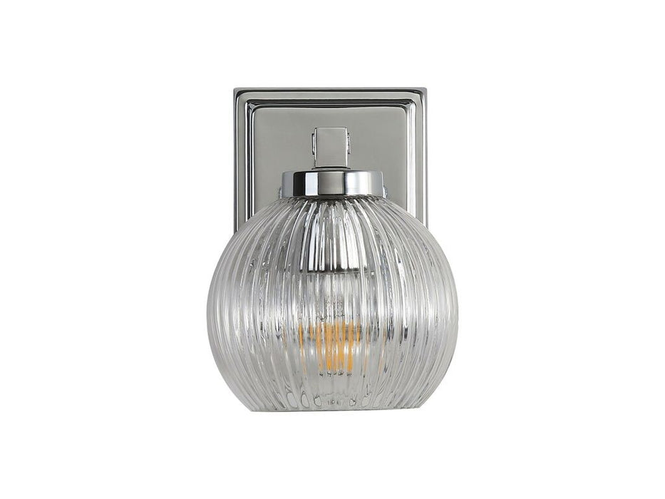Golden 3094-BA1 CH-RIB One Light Bath Vanity, Chrome