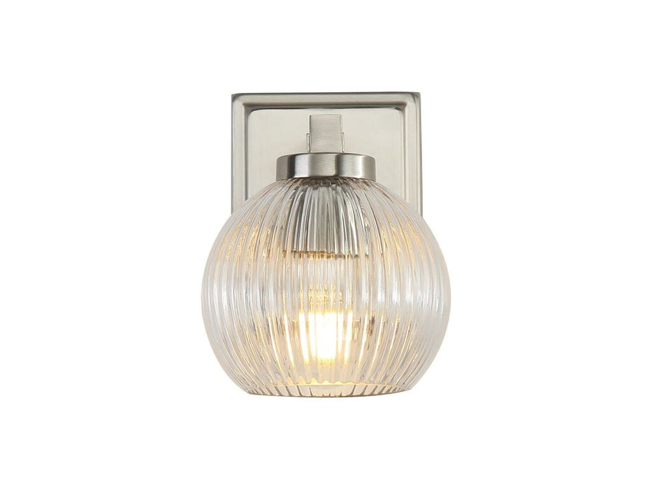 Golden 3094-BA1 PW-RIB One Light Bath Vanity, Pewter