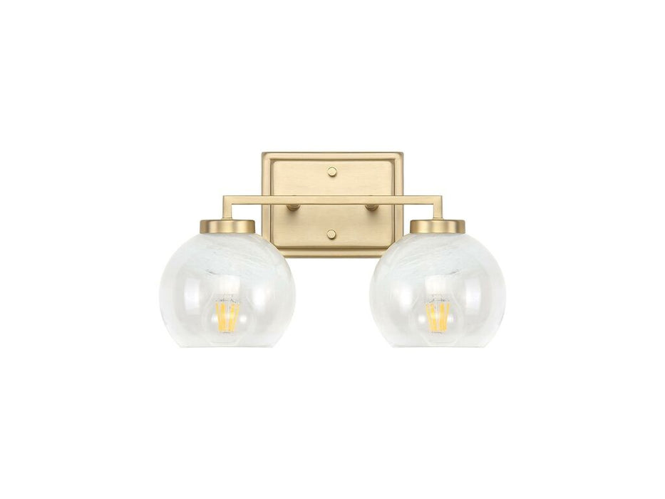 Golden 3094-BA2 BCB-ALA Two Light Bath Vanity, Brushed Champagne Bronze