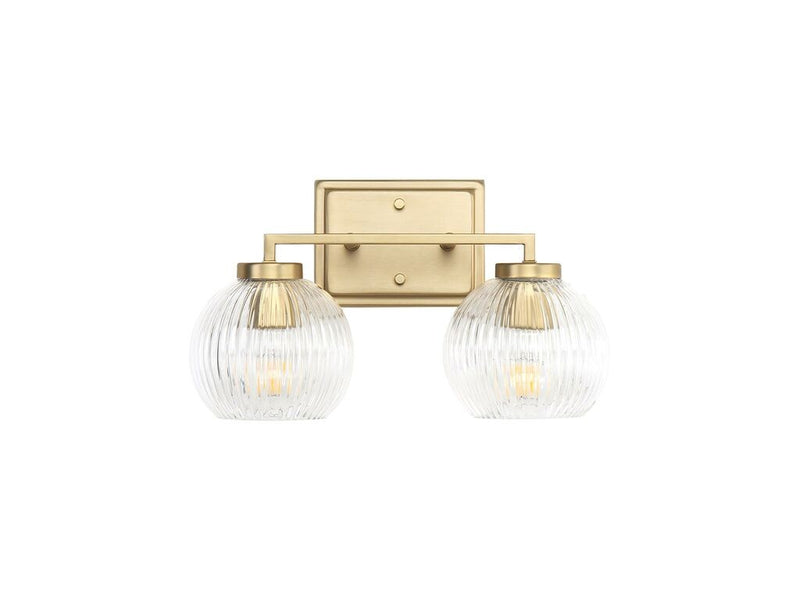 Golden 3094-BA2 BCB-RIB Two Light Bath Vanity, Brushed Champagne Bronze