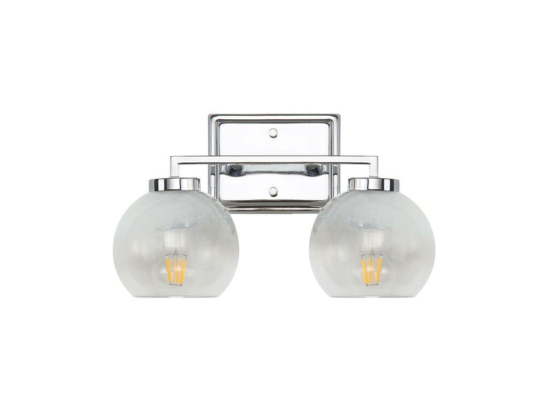 Golden 3094-BA2 CH-ALA Two Light Bath Vanity, Chrome