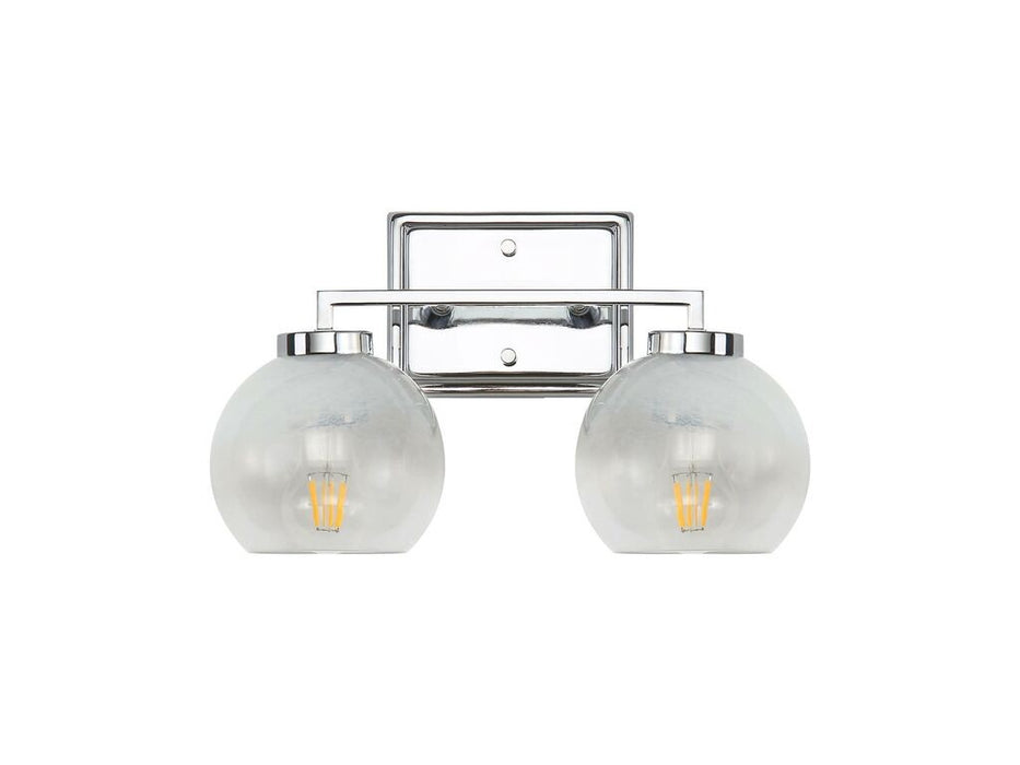 Golden 3094-BA2 CH-ALA Two Light Bath Vanity, Chrome