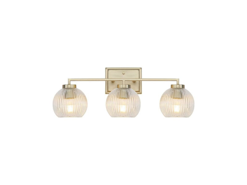 Golden 3094-BA3 BCB-RIB Three Light Bath Vanity, Brushed Champagne Bronze