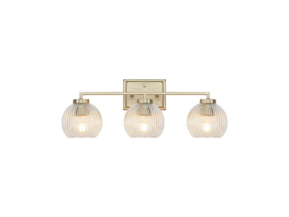 Golden 3094-BA3 BCB-RIB Three Light Bath Vanity, Brushed Champagne Bronze