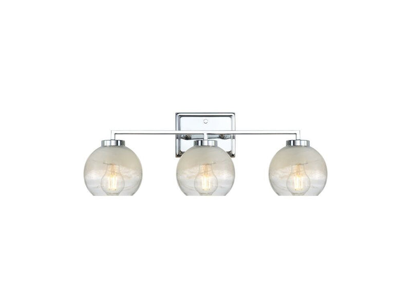 Golden 3094-BA3 CH-ALA Three Light Bath Vanity, Chrome