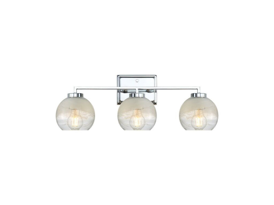 Golden 3094-BA3 CH-ALA Three Light Bath Vanity, Chrome