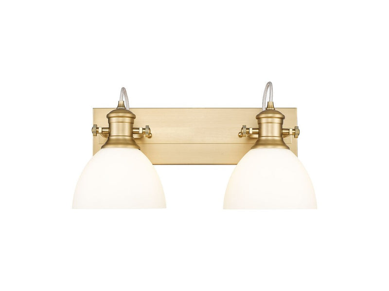 Golden 3118-BA2 BCB-OP Two Light Vanity, Brushed Champagne Bronze