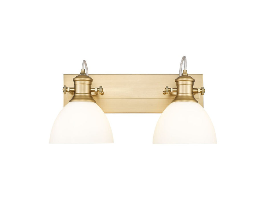 Golden 3118-BA2 BCB-OP Two Light Vanity, Brushed Champagne Bronze