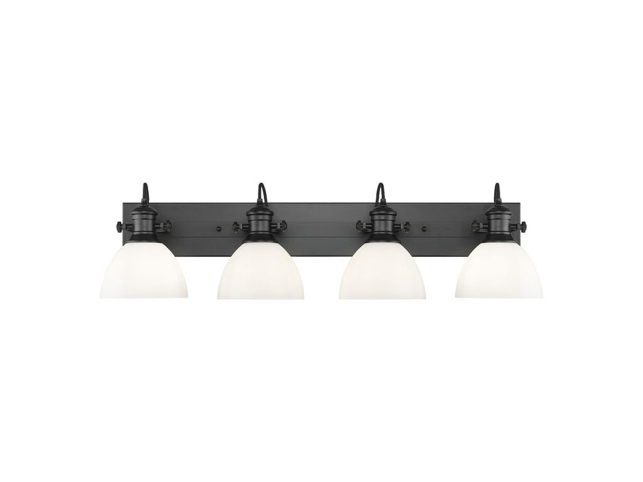 Golden 3118-BA4 BLK-OP Four Light Vanity, Matte Black
