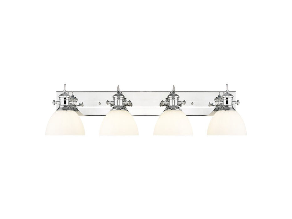 Golden 3118-BA4 CH-OP Four Light Vanity, Chrome