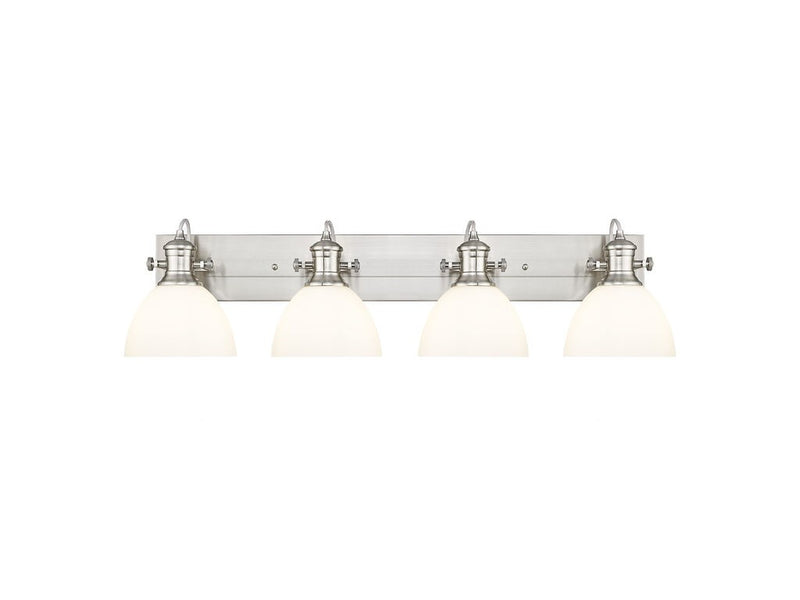 Golden 3118-BA4 PW-OP Four Light Vanity, Pewter