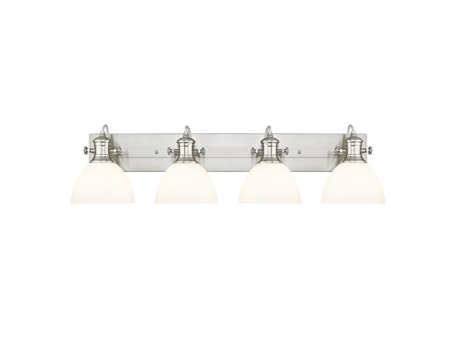 Golden 3118-BA4 PW-OP Four Light Vanity, Pewter