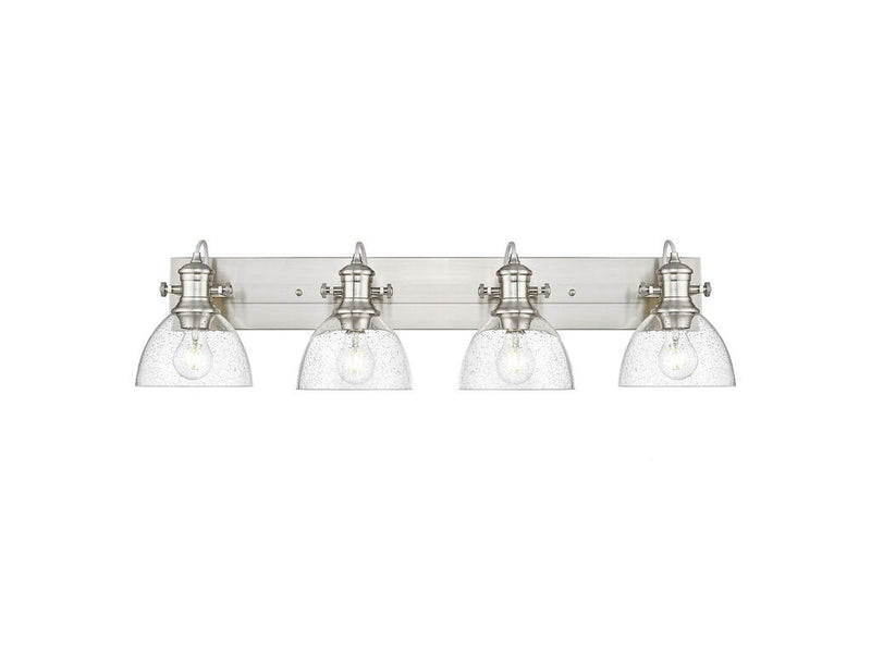 Golden 3118-BA4 PW-SD Four Light Vanity, Pewter