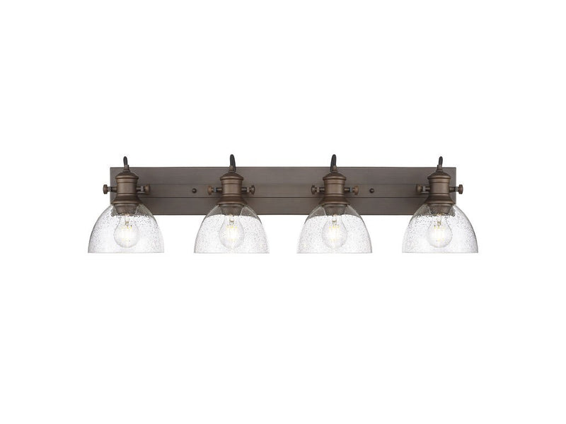 Golden 3118-BA4 RBZ-SD Four Light Vanity, Rubbed Bronze
