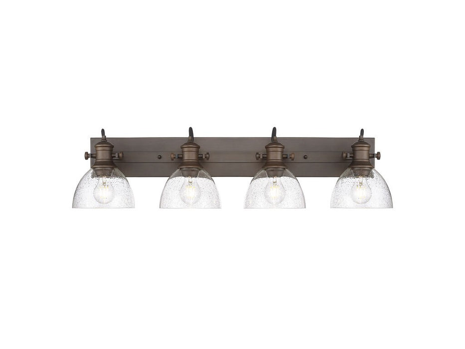 Golden 3118-BA4 RBZ-SD Four Light Vanity, Rubbed Bronze