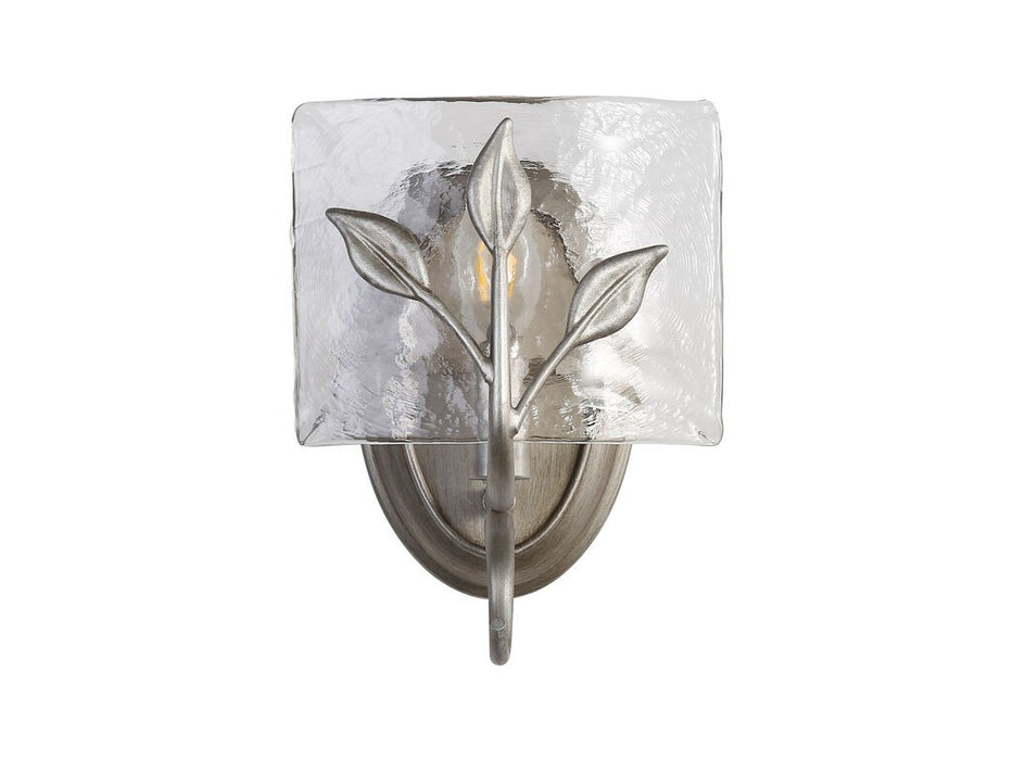 Golden 3160-1W PS-HWG One Light Wall Sconce, Peruvian Silver