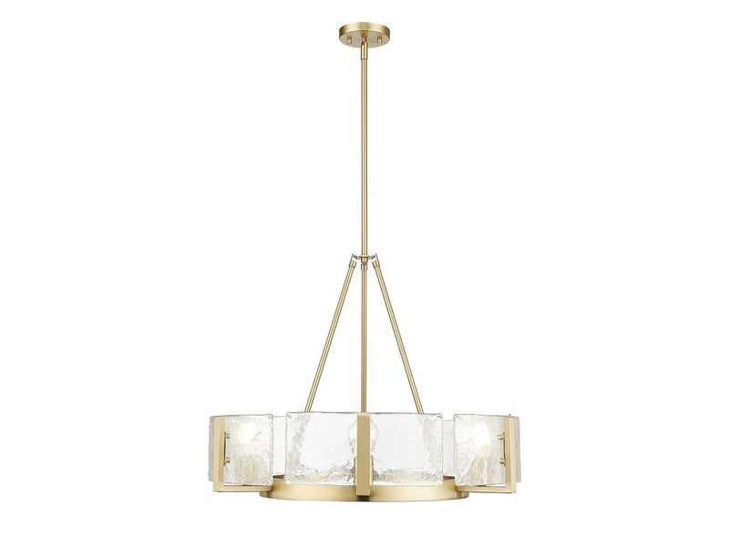 Golden 3164-6 BCB-HWG Six Light Chandelier, Brushed Champagne Bronze