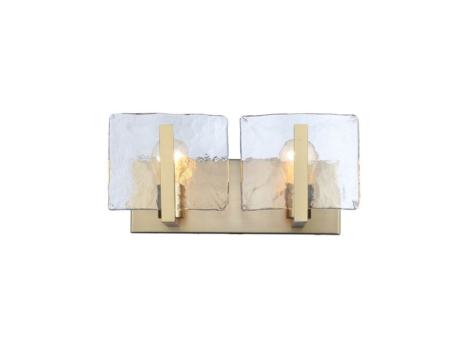 Golden 3164-BA2 BCB-HWG Two Light Vanity, Brushed Champagne Bronze