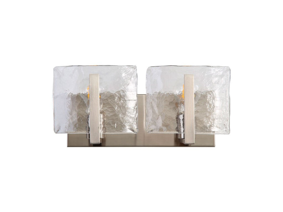 Golden 3164-BA2 PW-HWG Two Light Vanity, Pewter