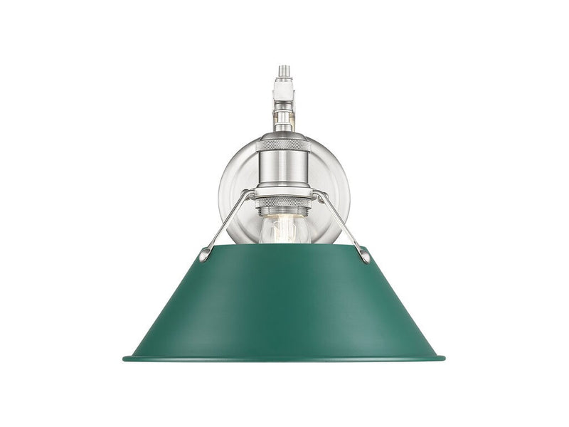 Golden 3306-1W PW-GN One Light Wall Sconce, Pewter