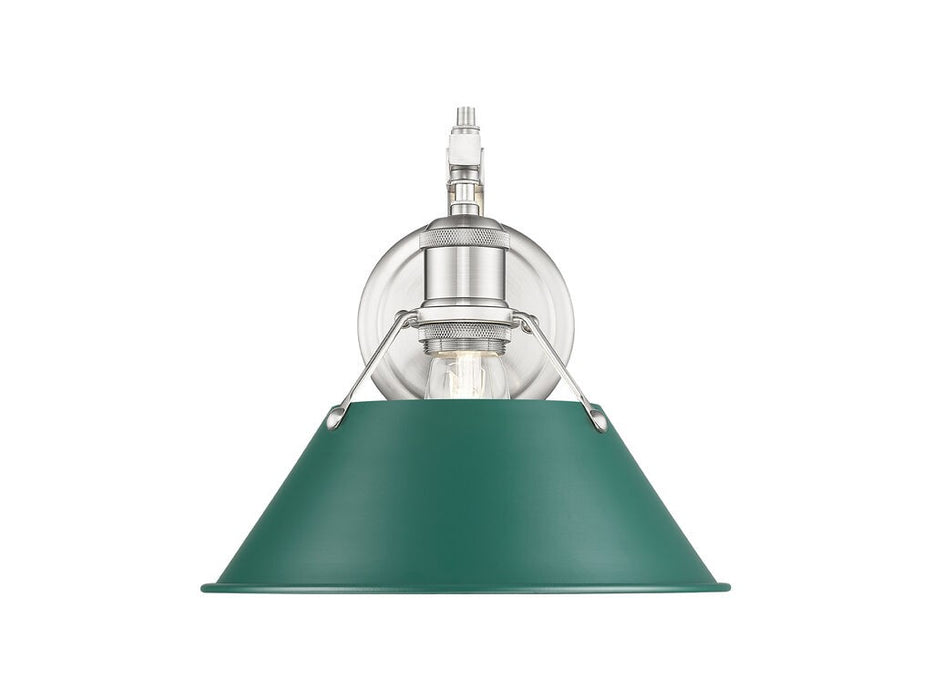 Golden 3306-1W PW-GN One Light Wall Sconce, Pewter