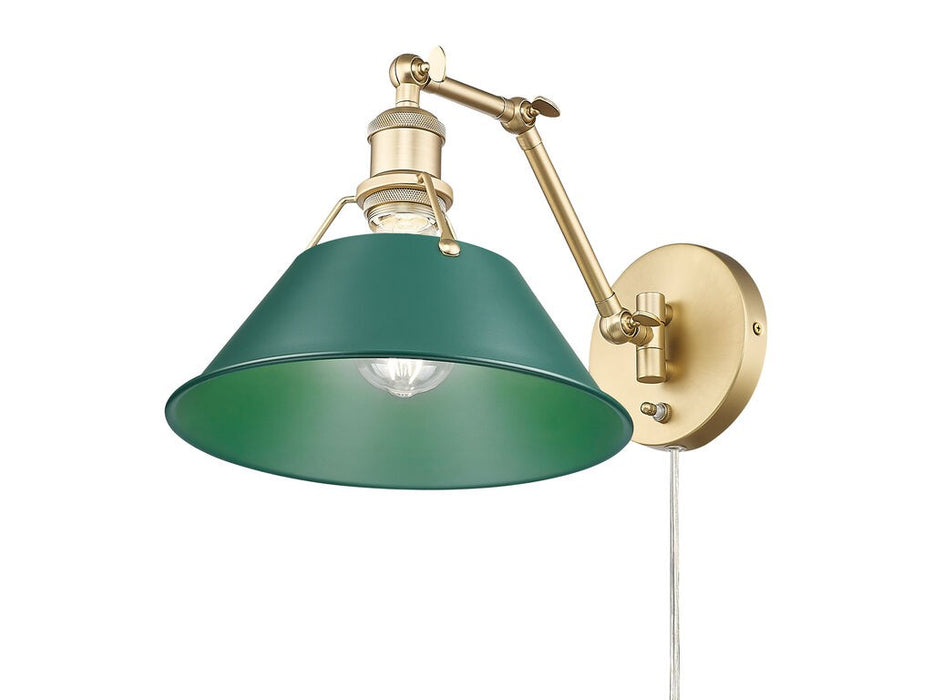 Golden 3306-A1W BCB-GN One Light Swing Arm Wall Sconce, Brushed Champagne Bronze