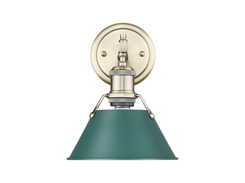 Golden 3306-BA1 AB-GN One Light Bath Vanity, Aged Brass