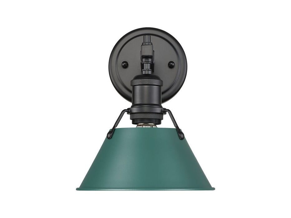 Golden 3306-BA1 BLK-GN One Light Bath Vanity, Matte Black
