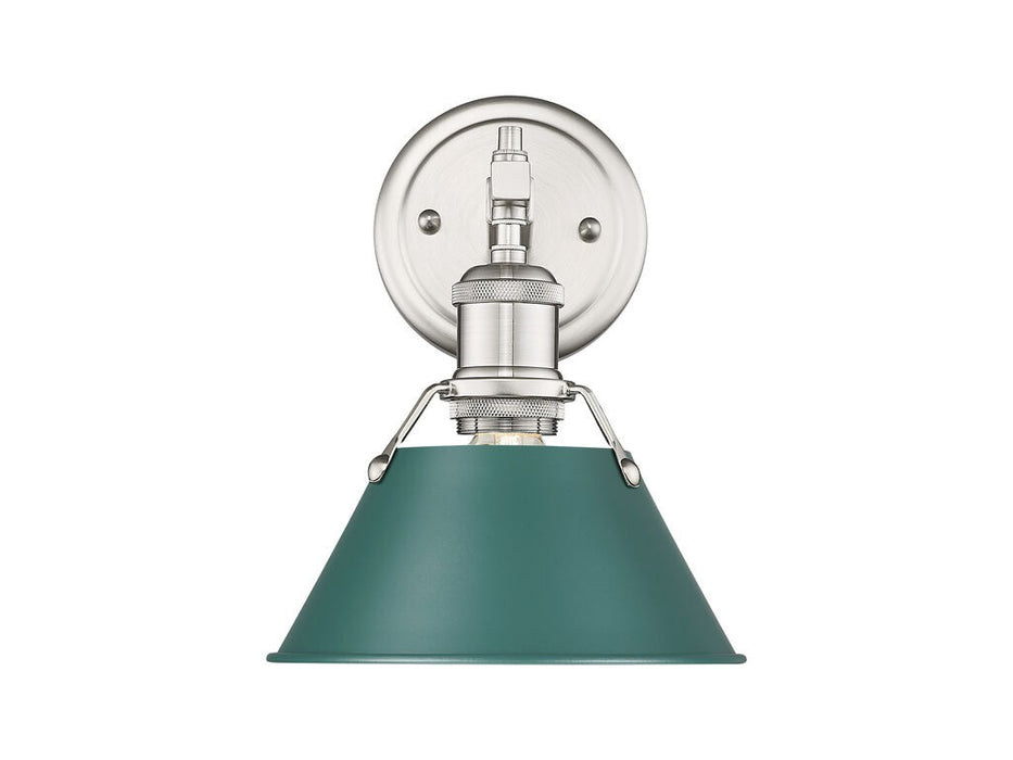 Golden 3306-BA1 PW-GN One Light Bath Vanity, Pewter