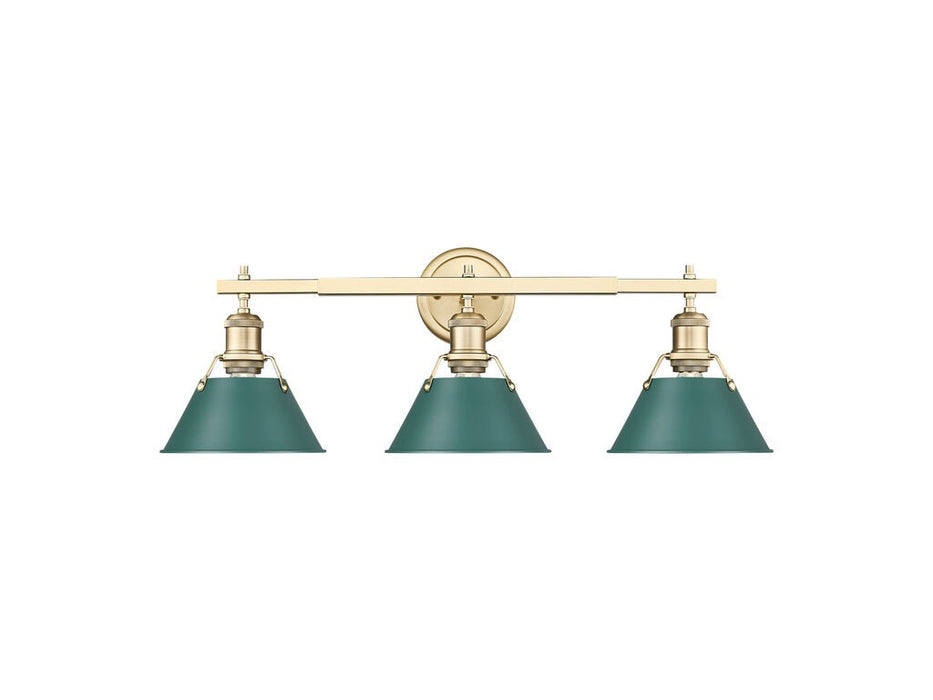 Golden 3306-BA3 BCB-GN Three Light Vanity, Brushed Champagne Bronze
