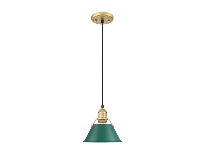 Golden 3306-S BCB-GN One Light Pendant, Brushed Champagne Bronze