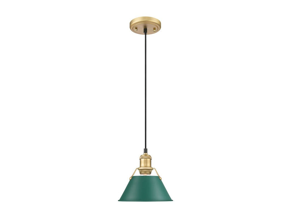Golden 3306-S BCB-GN One Light Pendant, Brushed Champagne Bronze